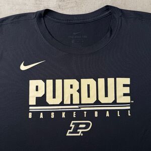 Nike Purdue Boilermakers Basketball Shirt Mens XL Black Dri-Fit University Y2K